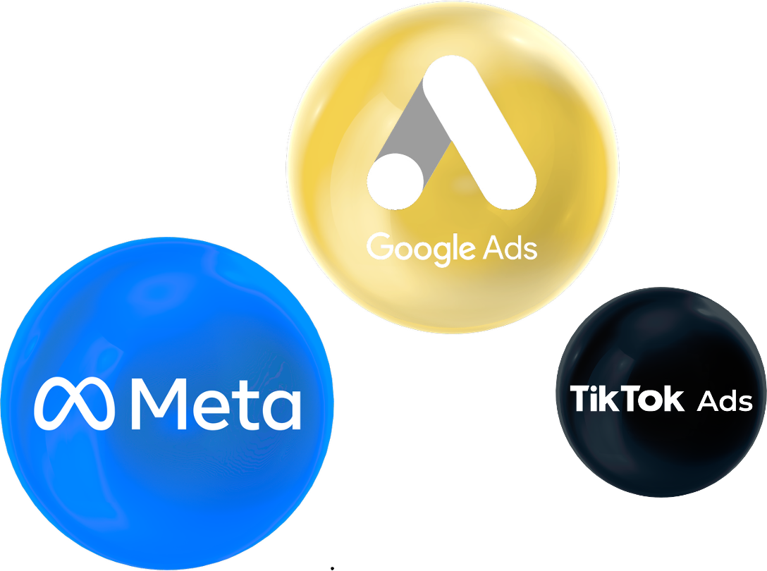 Meta, Google Ads and TikTok Ads platforms