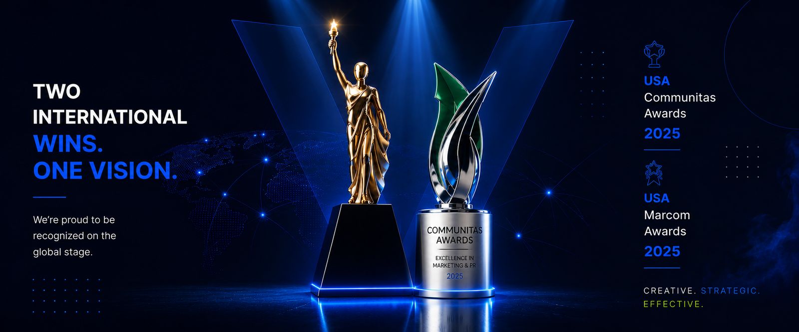 Two international communications awards